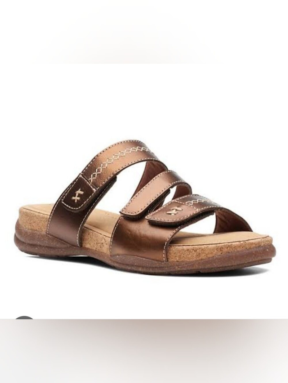 Clarks Rosville Bay Women's Ultimate Comfort Leather Slide Sandals Size 9.5